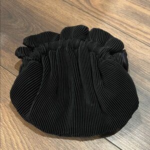 Black Pleated Clutch Bag